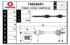 Hnací hřídel EAI T49246A1