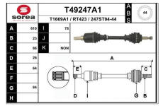 Hnací hřídel EAI T49247A1