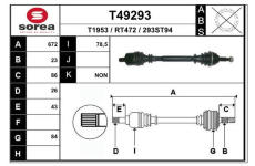 Hnací hřídel EAI T49293