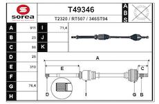 Hnací hřídel EAI T49346