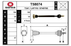 Hnací hřídel EAI T58074