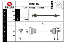 Hnací hřídel EAI T58116