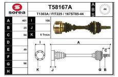 Hnací hřídel EAI T58167A