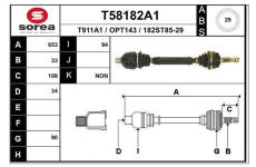 Hnací hřídel EAI T58182A1