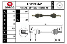 Hnací hřídel EAI T58193A2