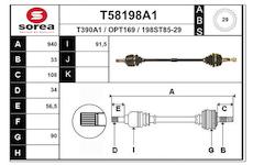 Hnací hřídel EAI T58198A1