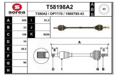 Hnací hřídel EAI T58198A2