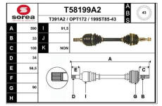 Hnací hřídel EAI T58199A2
