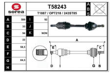 Hnací hřídel EAI T58243