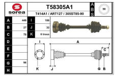 Hnací hřídel EAI T58305A1