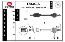 Hnací hřídel EAI T58359A