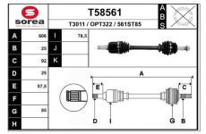 Hnací hřídel EAI T58561