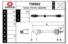 Hnací hřídel EAI T58662