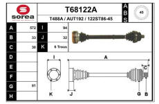 Hnací hřídel EAI T68122A