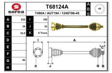 Hnací hřídel EAI T68124A