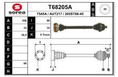 Hnací hřídel EAI T68205A