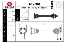 Hnací hřídel EAI T68230A
