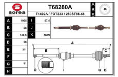 Hnací hřídel EAI T68280A