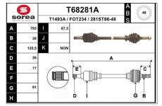 Hnací hřídel EAI T68281A