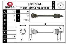 Hnací hřídel EAI T68321A