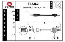 Hnací hřídel EAI T68362