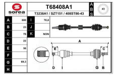 Hnací hřídel EAI T68408A1