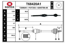 Hnací hřídel EAI T68420A1