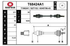 Hnací hřídel EAI T68424A1