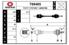 Hnací hřídel EAI T68485