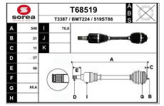 Hnací hřídel EAI T68519