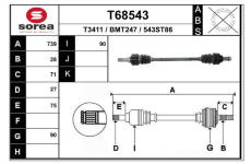 Hnací hřídel EAI T68543