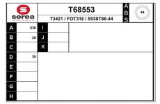 Hnací hřídel EAI T68553