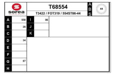 Hnací hřídel EAI T68554