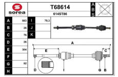 Hnací hřídel EAI T68614