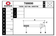 Hnací hřídel EAI T68690