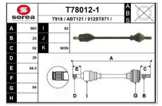 Hnací hřídel EAI T78012-1