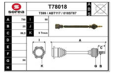 Hnací hřídel EAI T78018