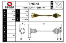 Hnací hřídel EAI T78058