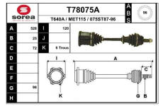 Hnací hřídel EAI T78075A