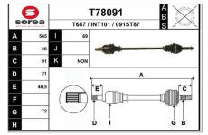 Hnací hřídel EAI T78091