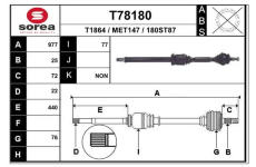 Hnací hřídel EAI T78180