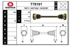 Hnací hřídel EAI T78191