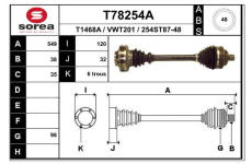 Hnací hřídel EAI T78254A