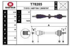 Hnací hřídel EAI T78285