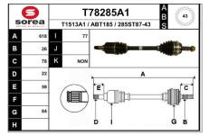 Hnací hřídel EAI T78285A1