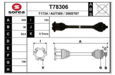 Hnací hřídel EAI T78306
