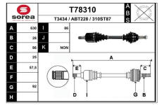 Hnací hřídel EAI T78310