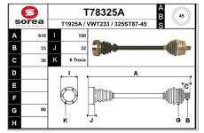 Hnací hřídel EAI T78325A