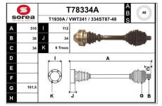 Hnací hřídel EAI T78334A