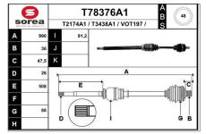 Hnací hřídel EAI T78376A1